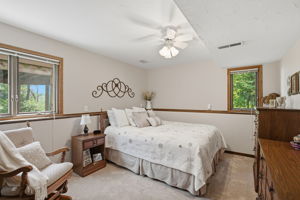 Fourth bedroom has lookout windows in lower level.