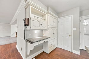 Desk and Pantry Area