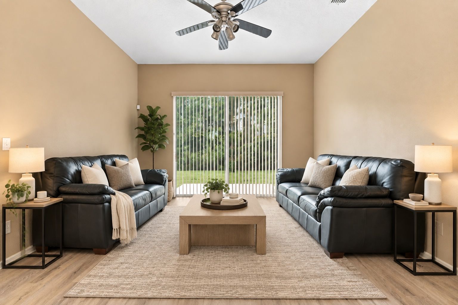 Virtually Staged Living Room