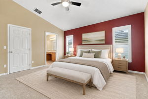 Virtually Staged Primary Bedroom