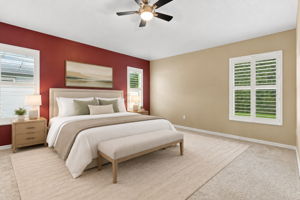 Virtually Staged Primary Bedroom