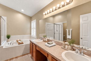 Virtually Staged Primary Bathroom