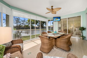 Glassed-in lanai is large and inviting