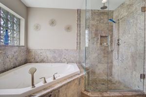 Jacuzzi tub and separate shower