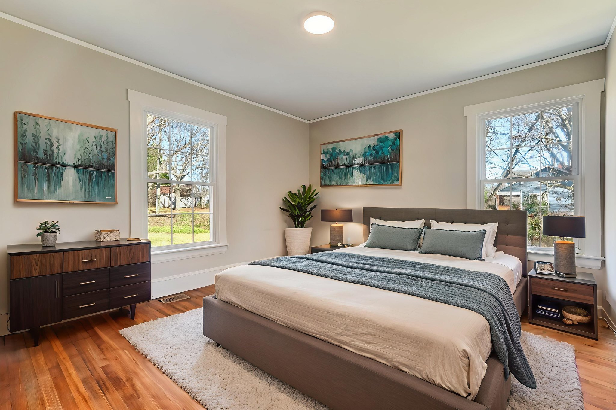 Primary Bedroom virtually staged