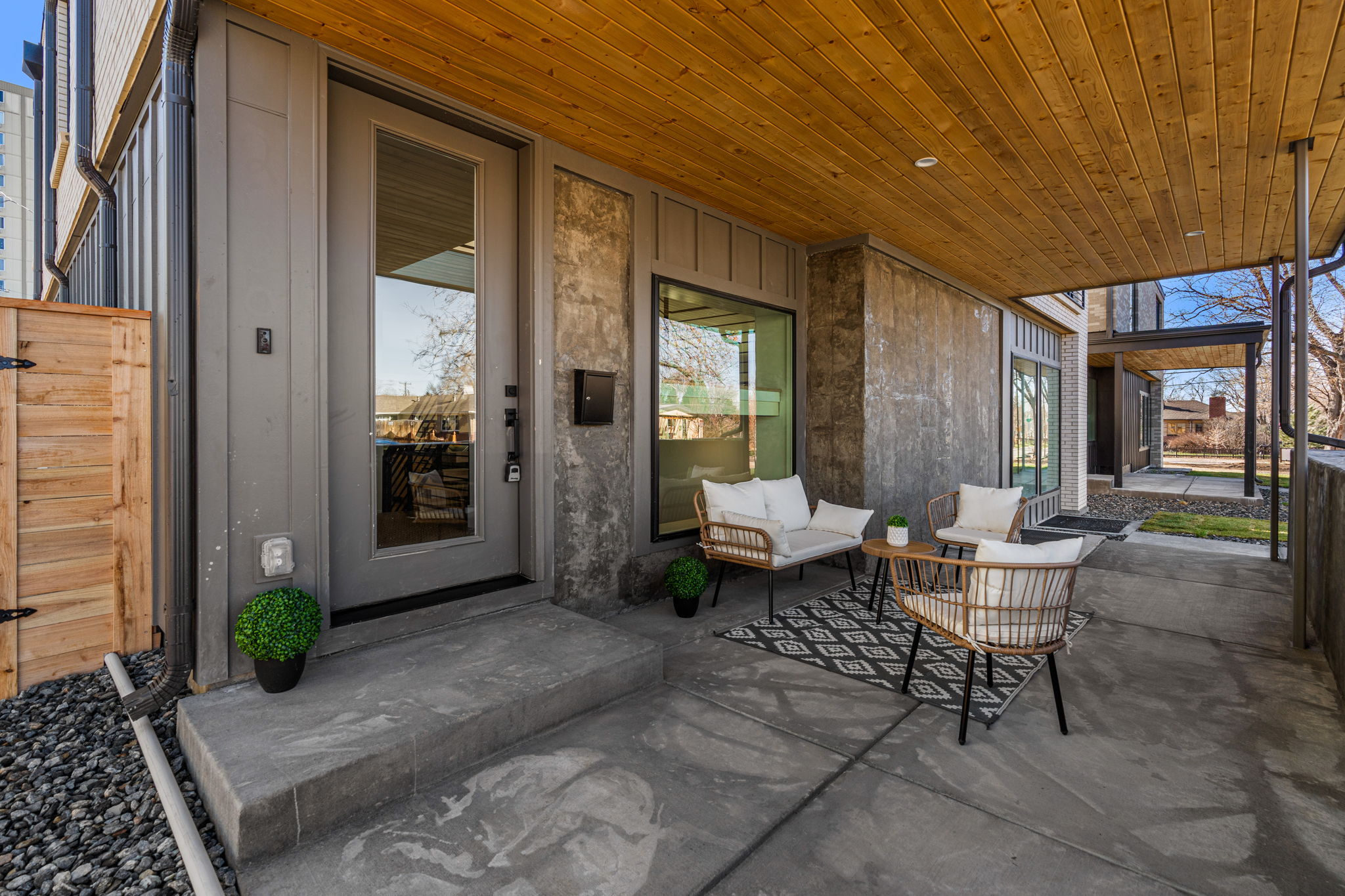 Enjoy socializing or relaxing on the covered front porch