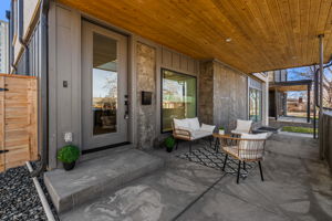 Enjoy socializing or relaxing on the covered front porch
