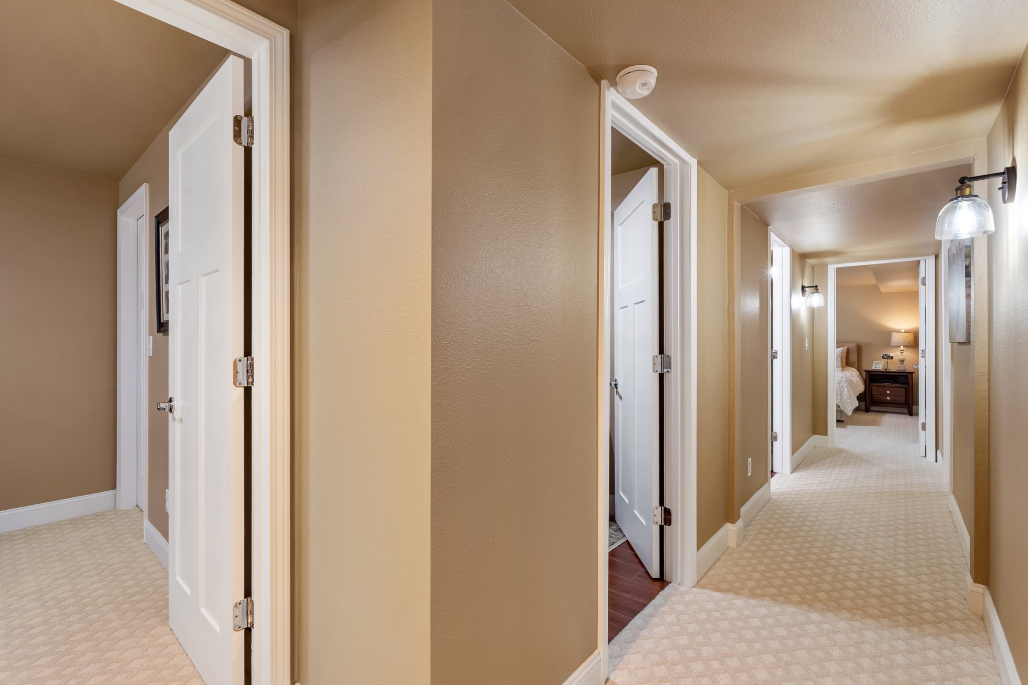 Wide Inviting Basement Hallway