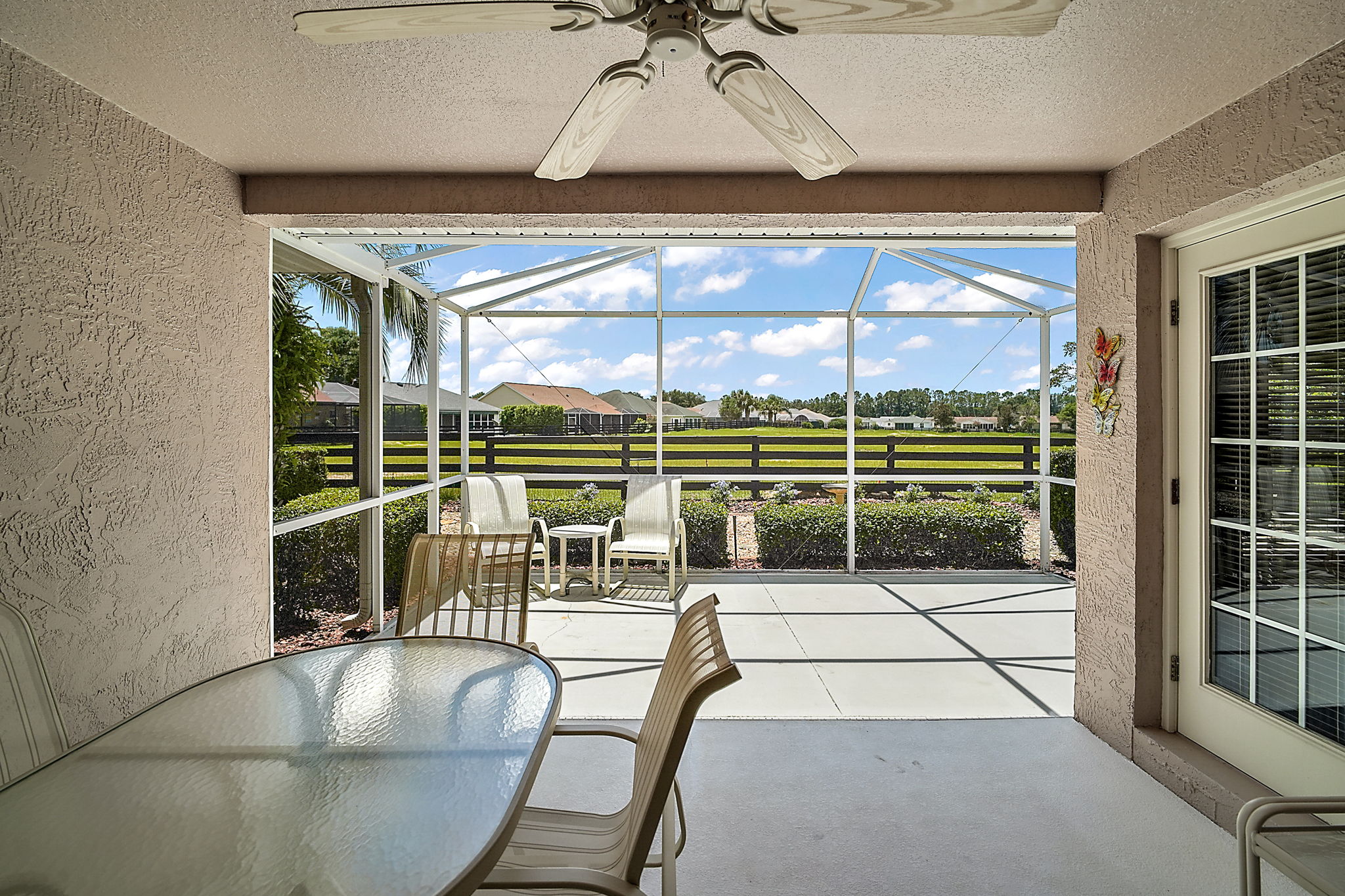 Lanai and Birdcage with Preserve Views