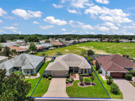Aerial Front Elevation with Property Lines