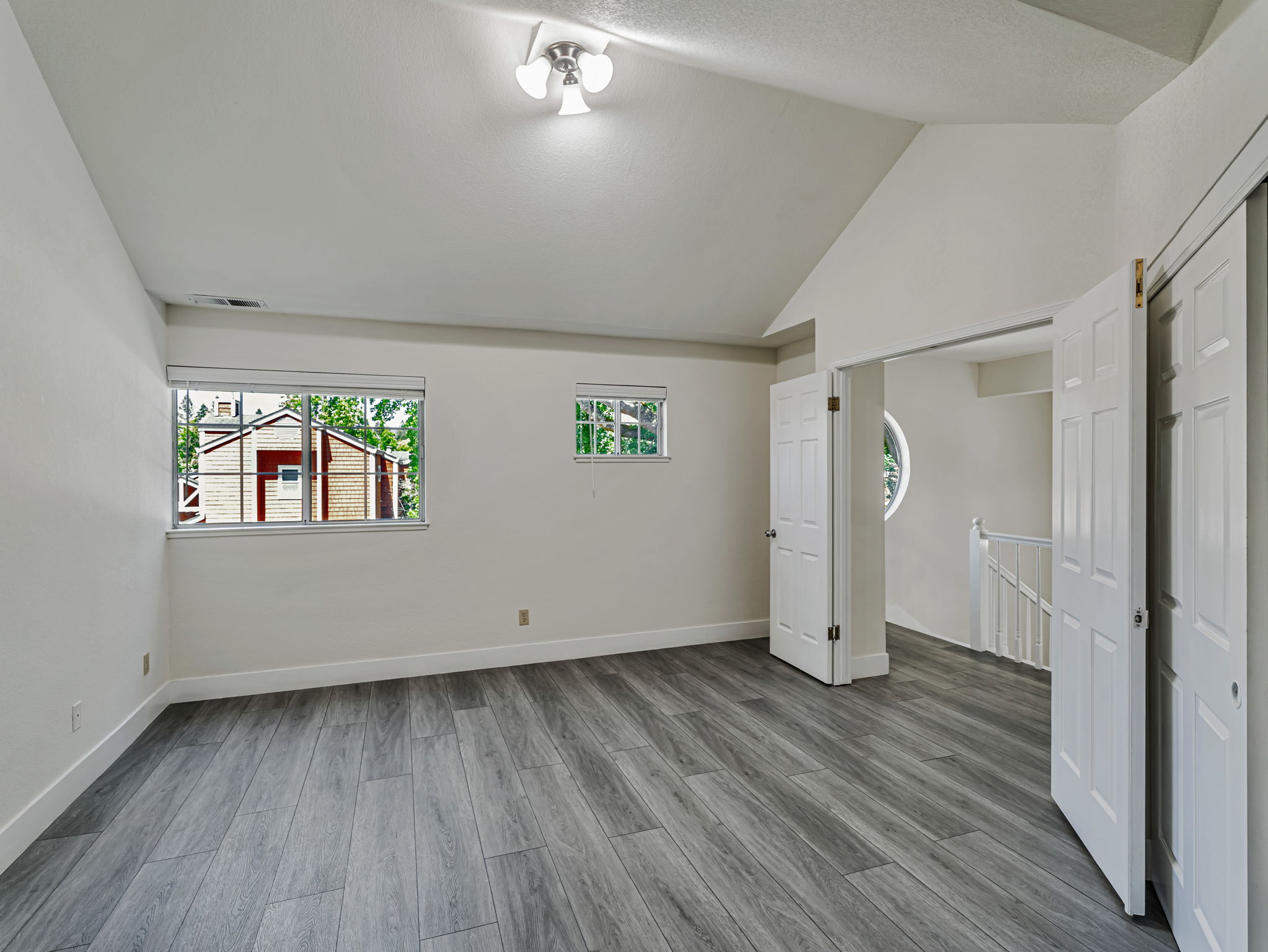 Double door entry to primary bedroom