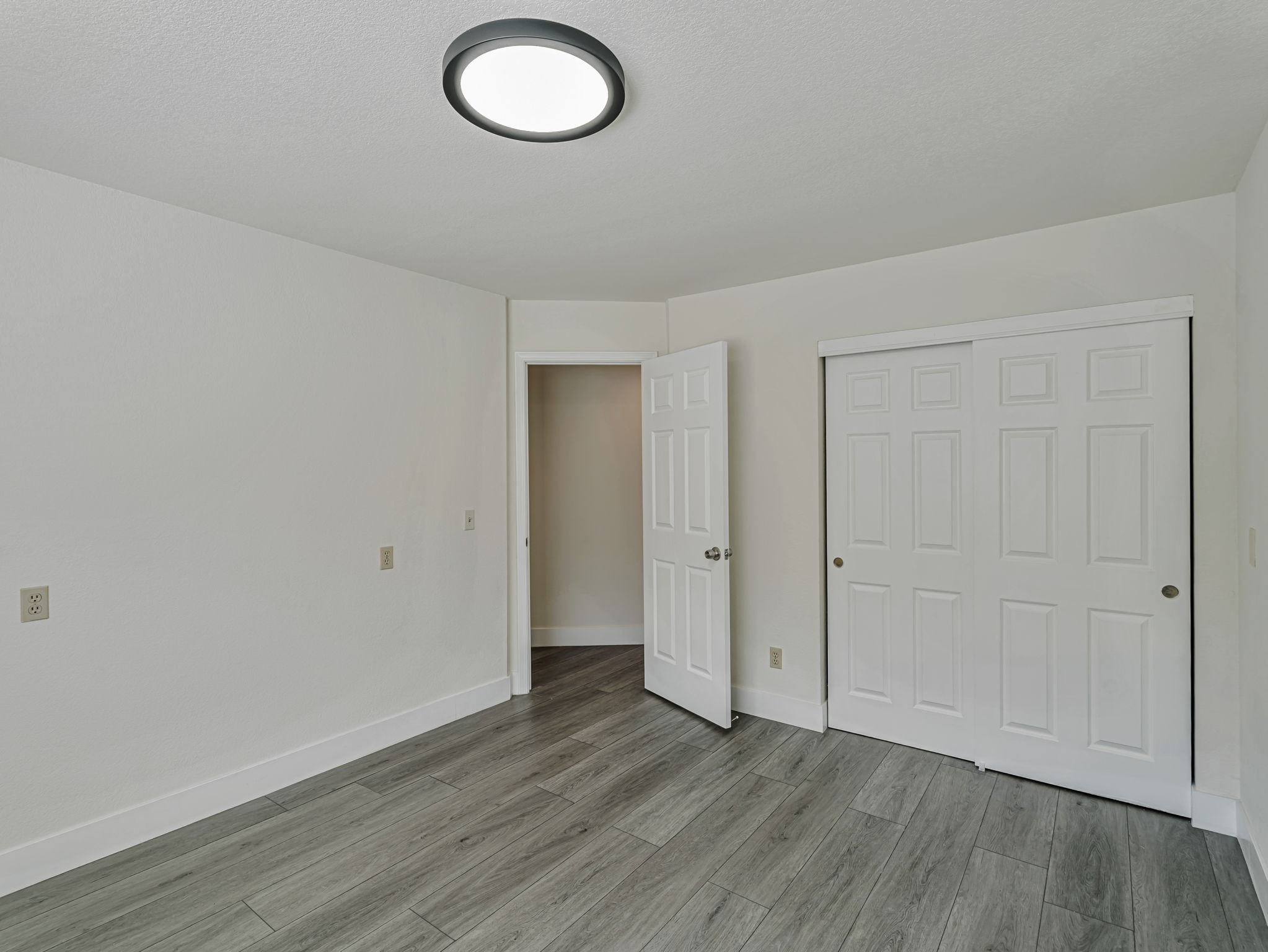 Closet with double sliding doors