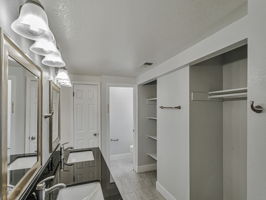 3 Closets in Primary Bathroom