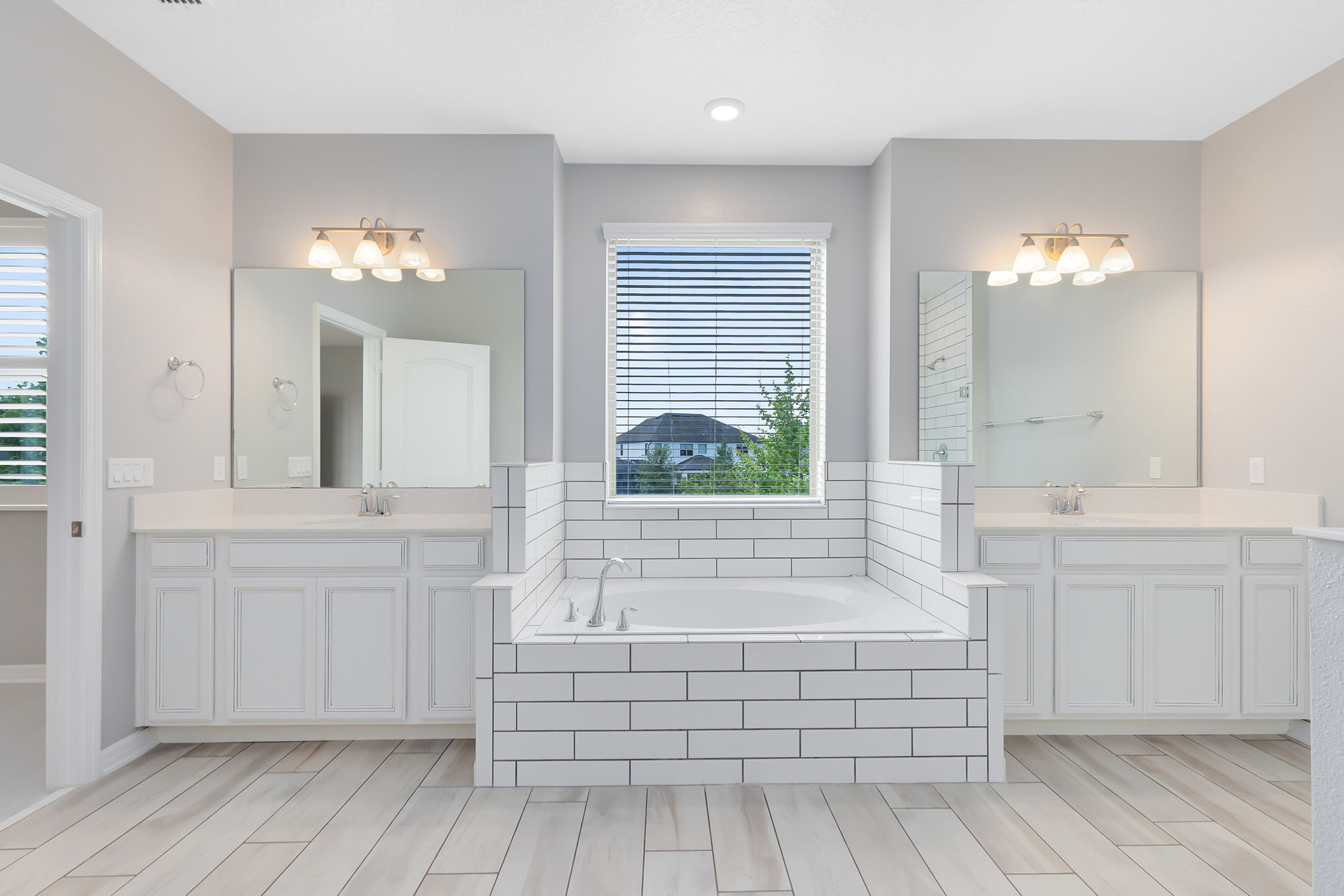 Upstairs primary bath.