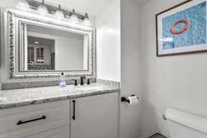 Downstairs powder room