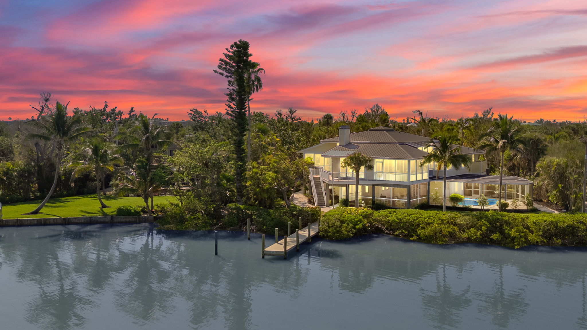 Aerial Rear Exterior 1 -Dusk