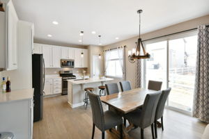 Wood floors in Kitchen and Dining