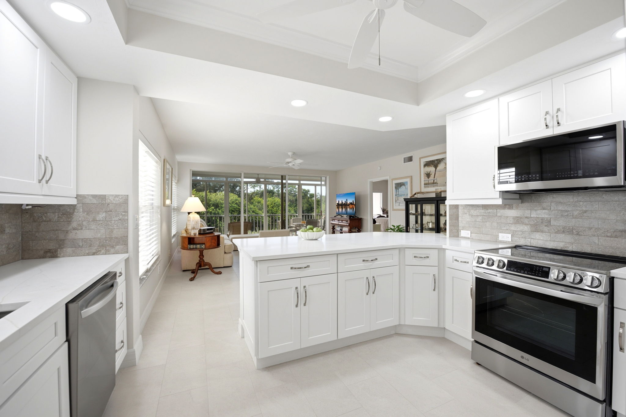Kitchen view to Great Room and view gazing