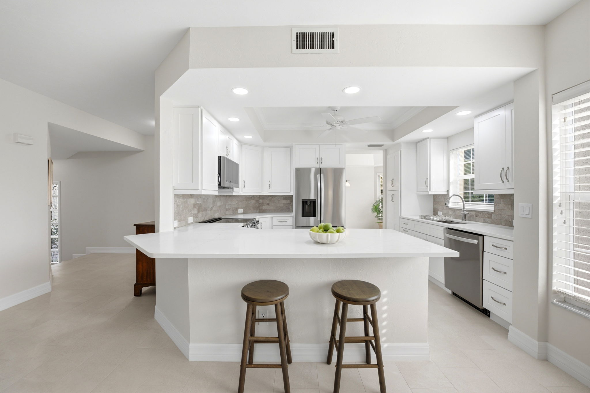Countertop bar area