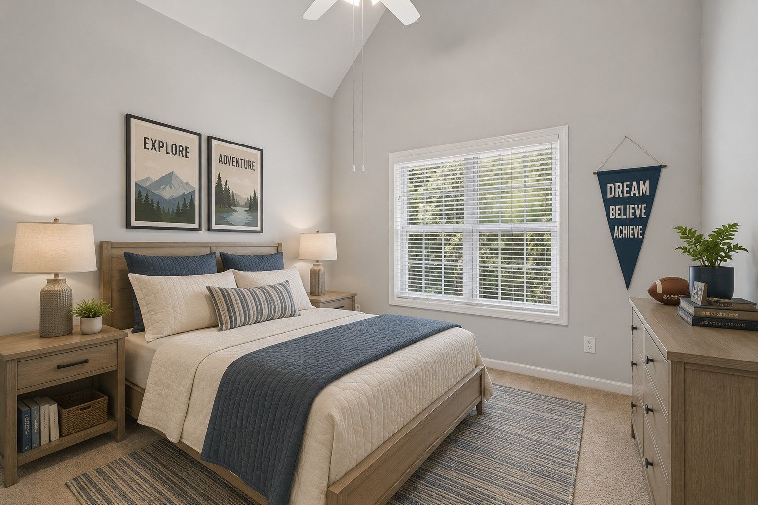 1st Secondary Bedroom - Virtually Staged-AI Generated