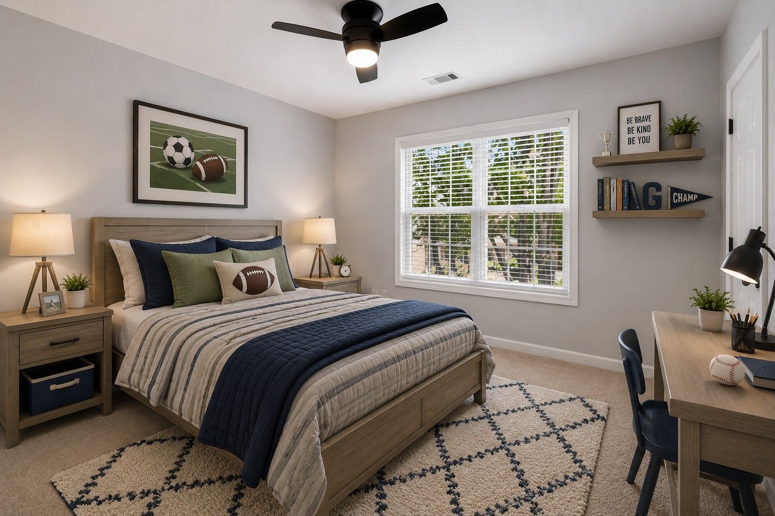 3rd Secondary Bedroom - Virtually Staged-AI Generated