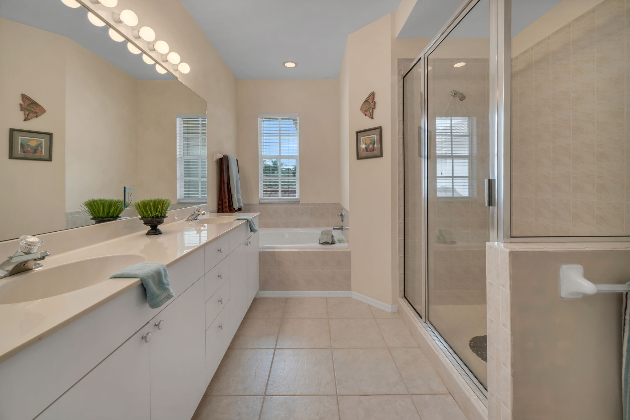 Primary Bathroom with plenty of natural light