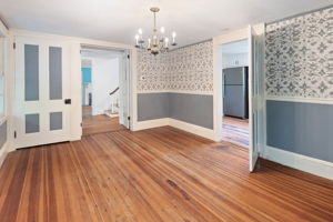 Dining room with butler pantry closet