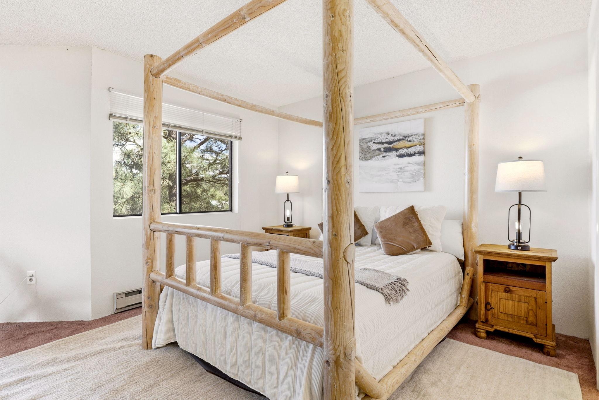 Spacious loft-style master suite