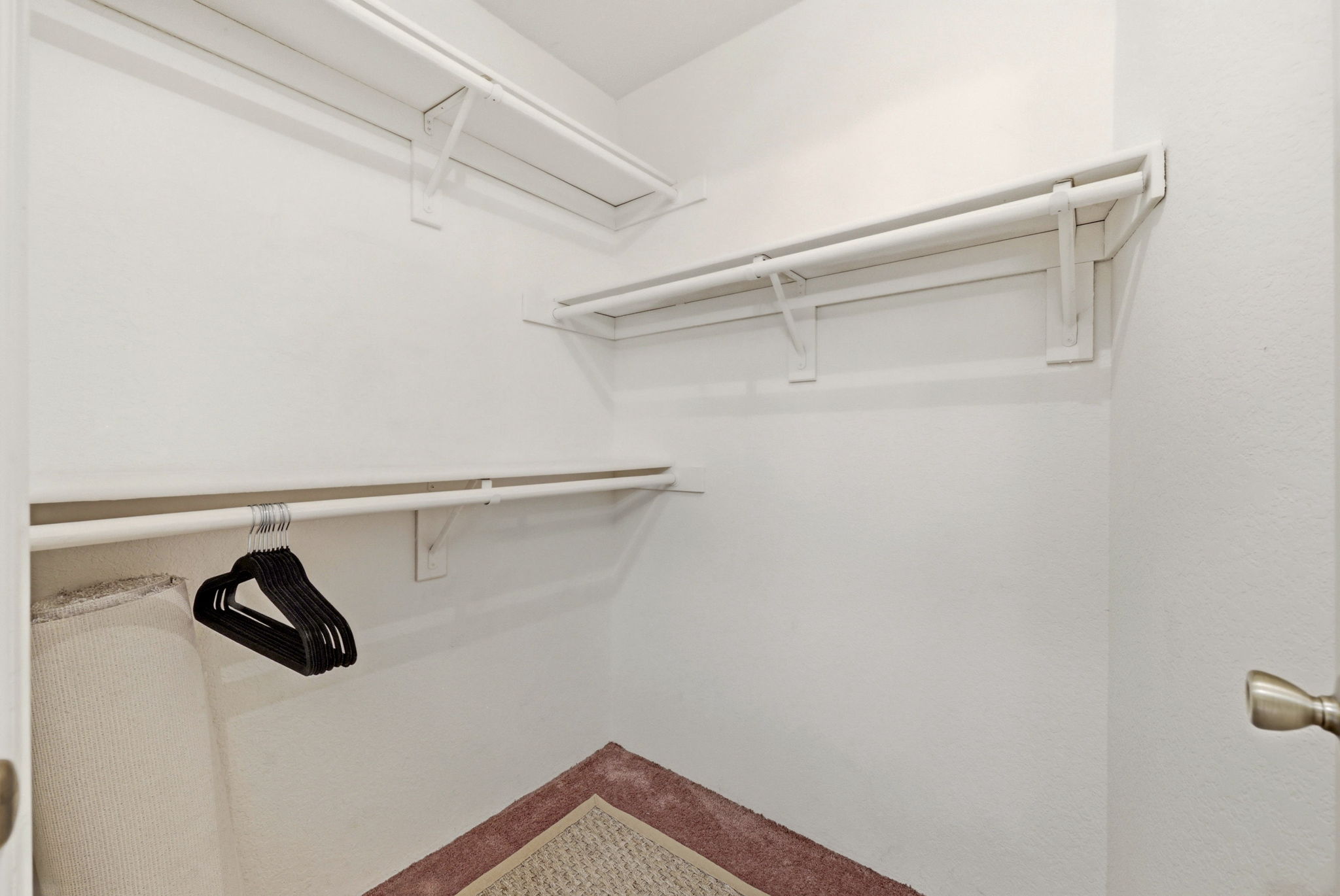 Spacious walk-in closet with ample storage.