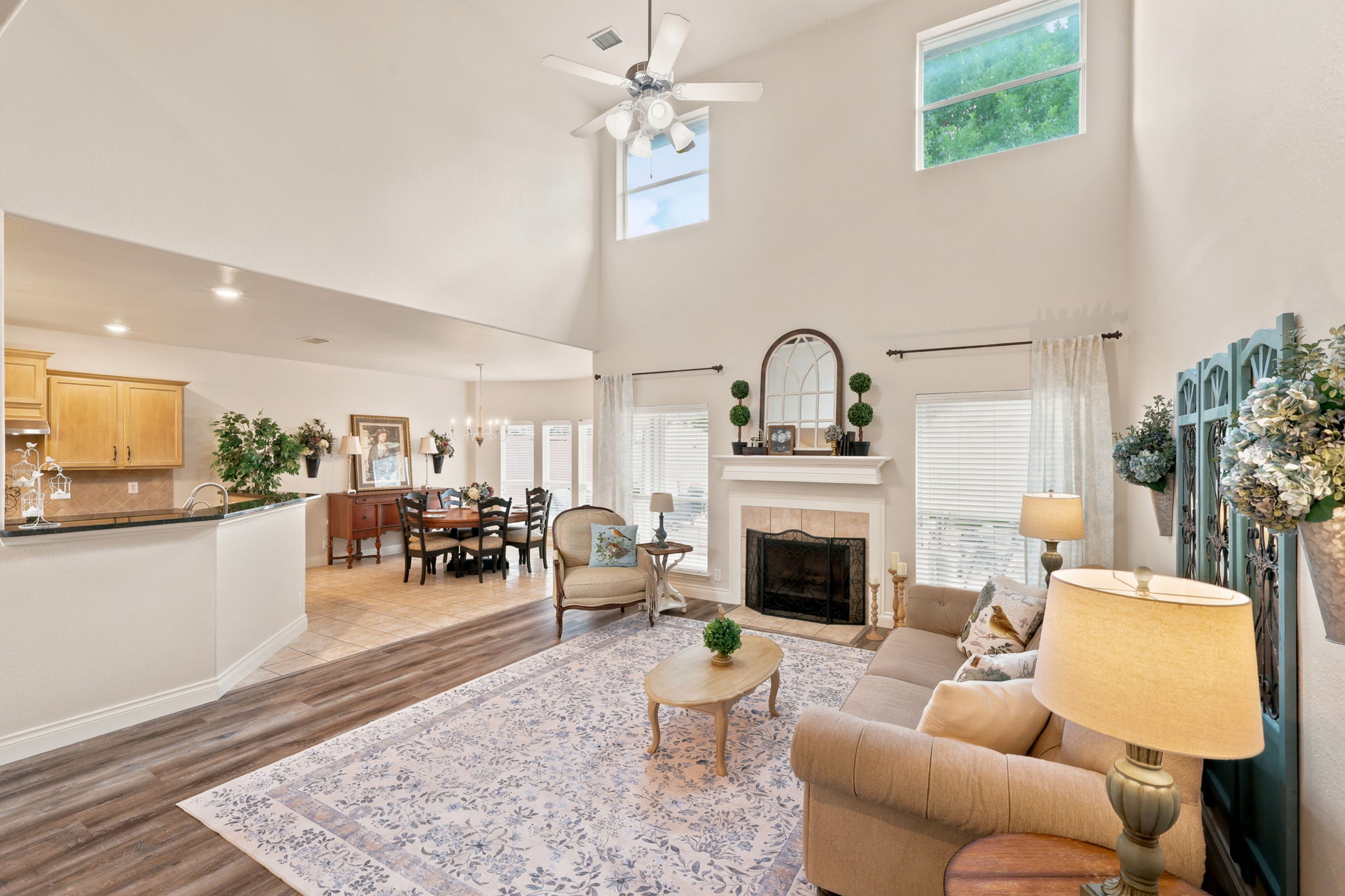 Living Room, Kitchen, Dining