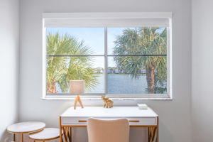 Desk overlooking the Lake