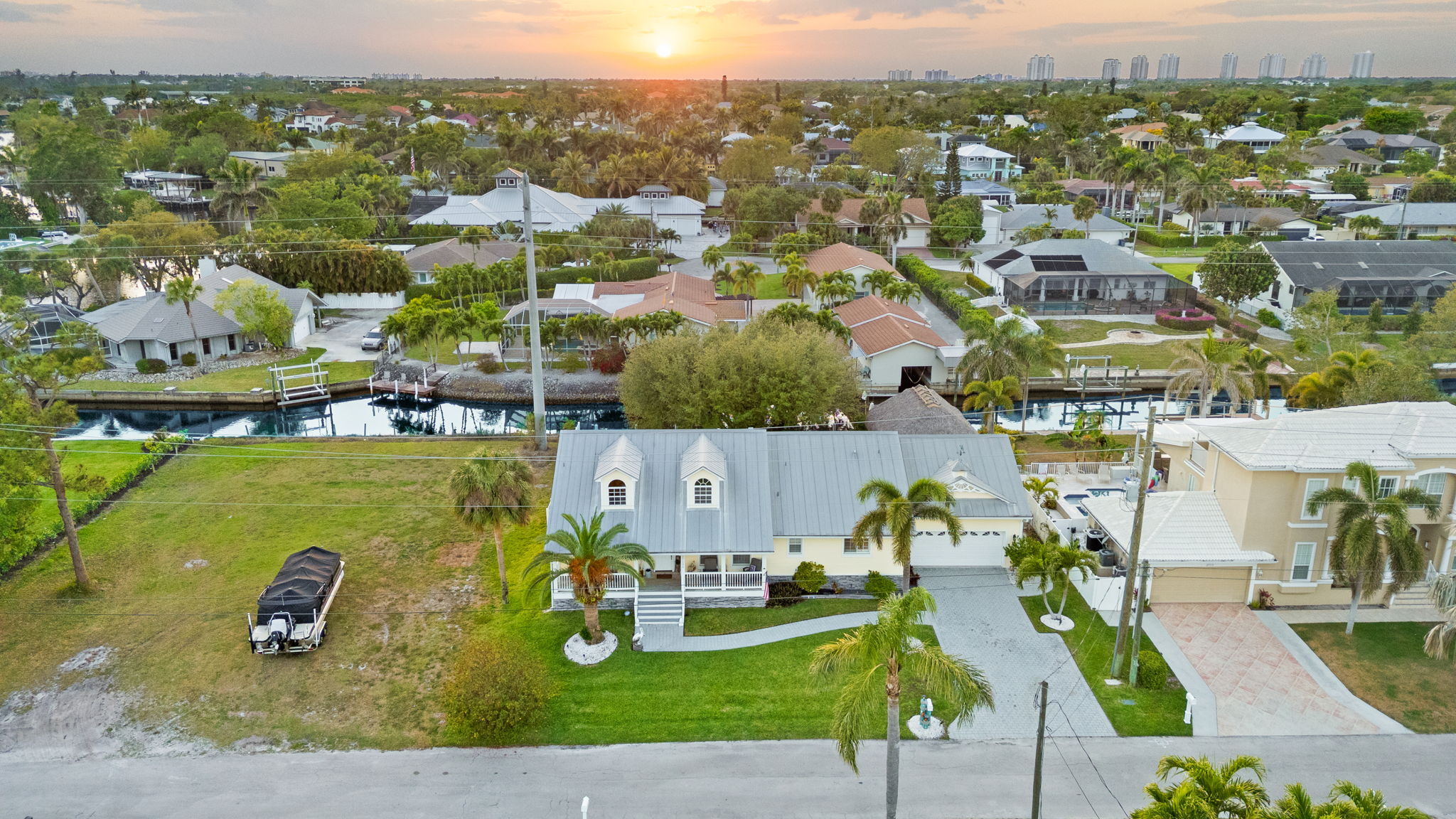 Aerial Front Exterior