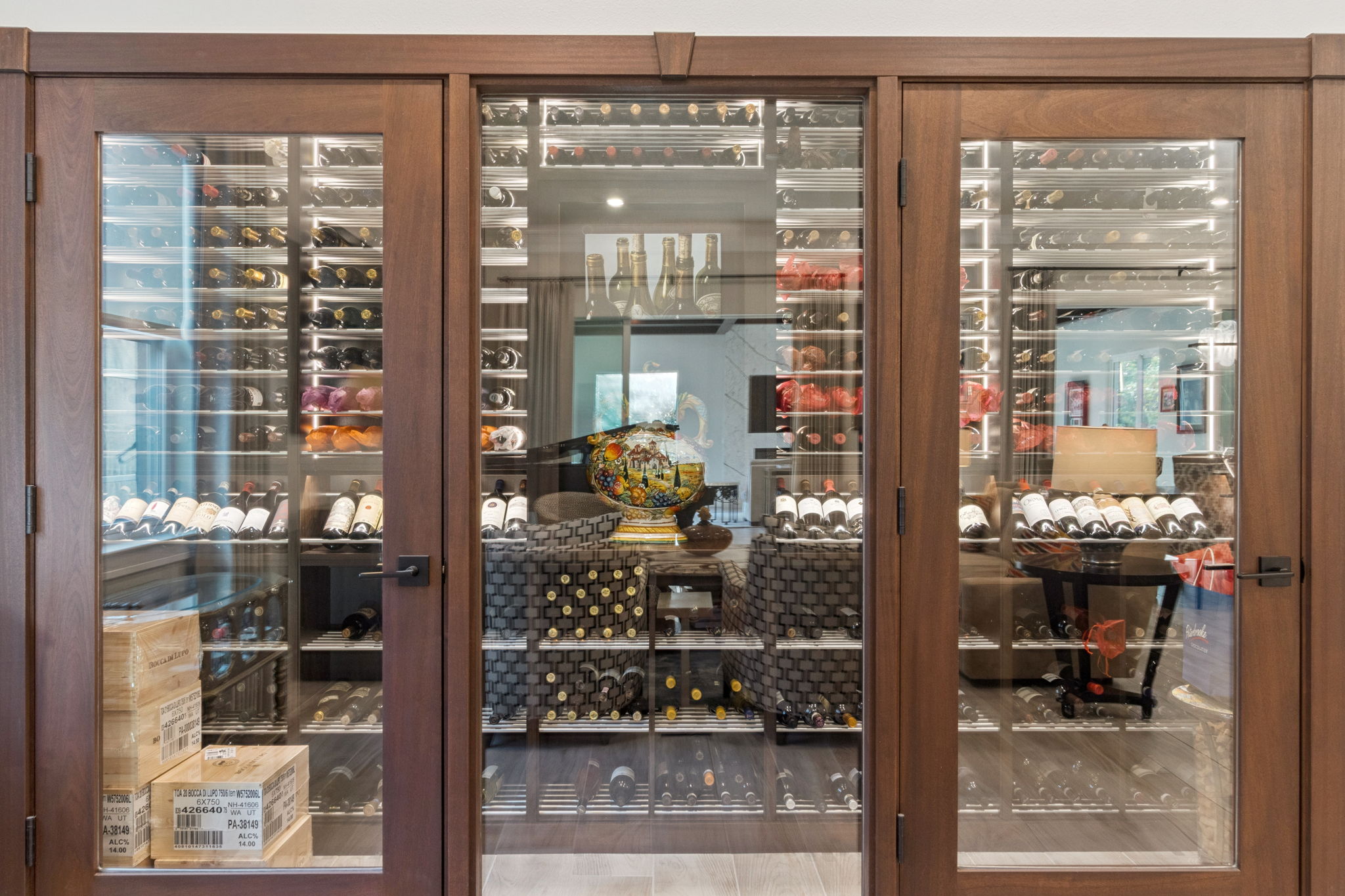 custom Walk-in temp controlled Wine Cellar