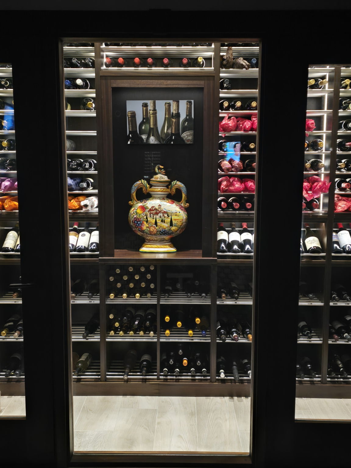 Special lighting options makes this the centerpiece of the living space.