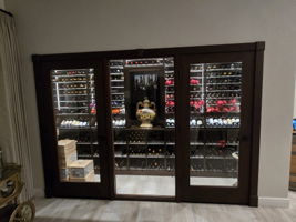 Wine cellar is custom build