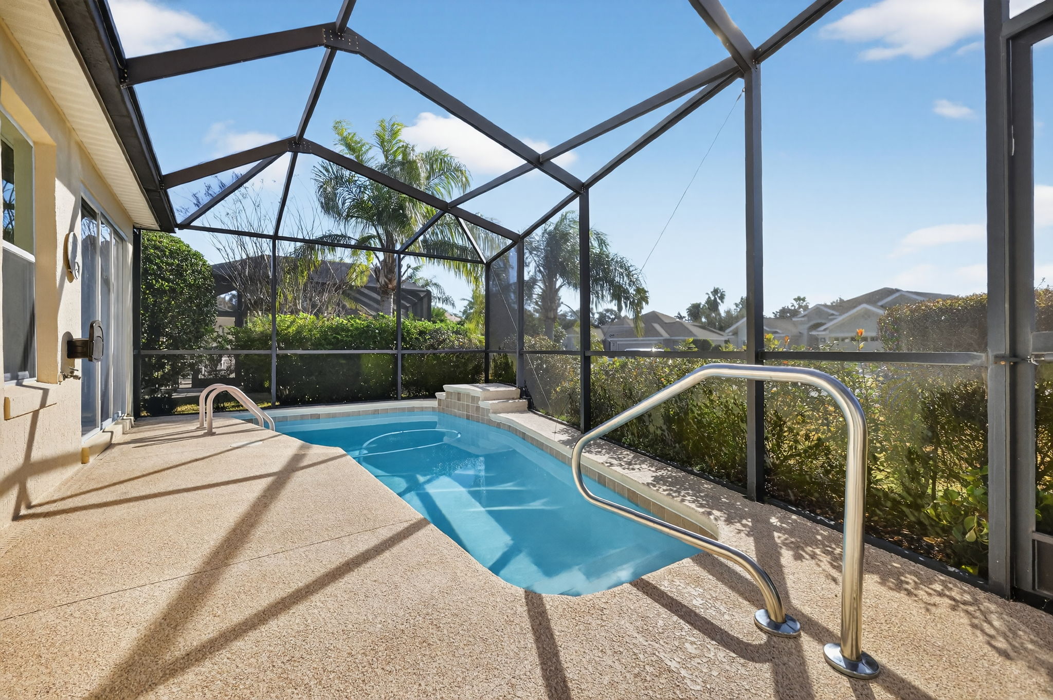 Swimming Pool with Privacy Landscaping