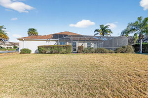 Side Elevation with Swimming Pool and Large Corner Lot