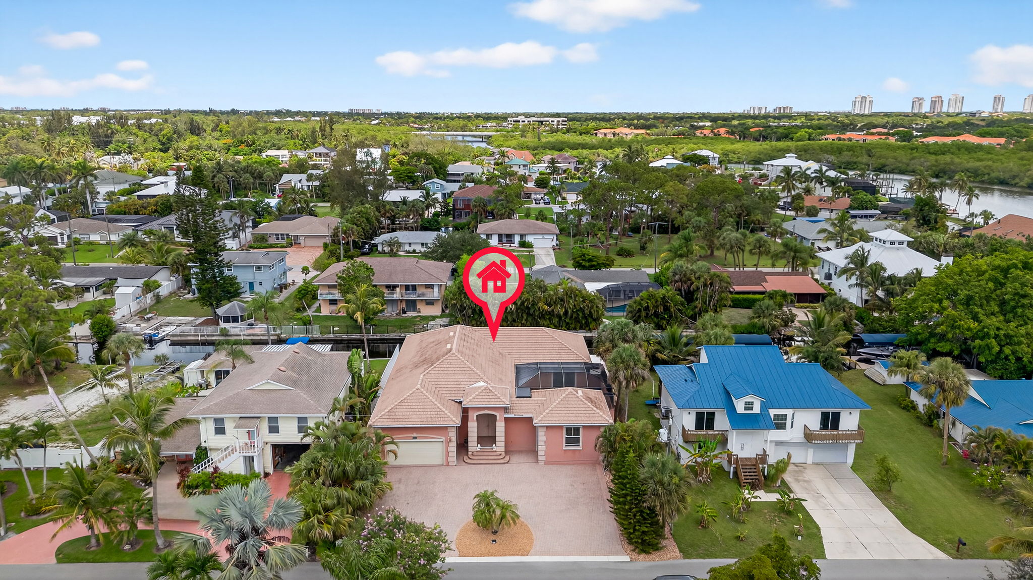Aerial Front Exterior 1 -Marker