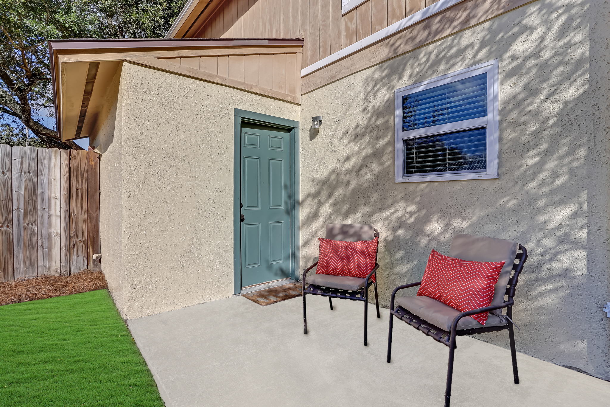 Open rear patio for sun and grilling