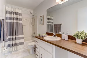 Shower/tub combo and under-sink storage