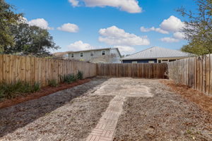 Large rear yard completely fenced ..