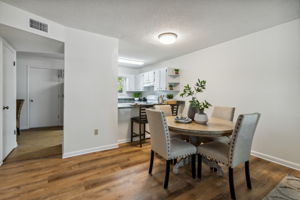 The living room opens to the dining area ...