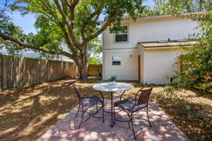 Each unit also has its own patio