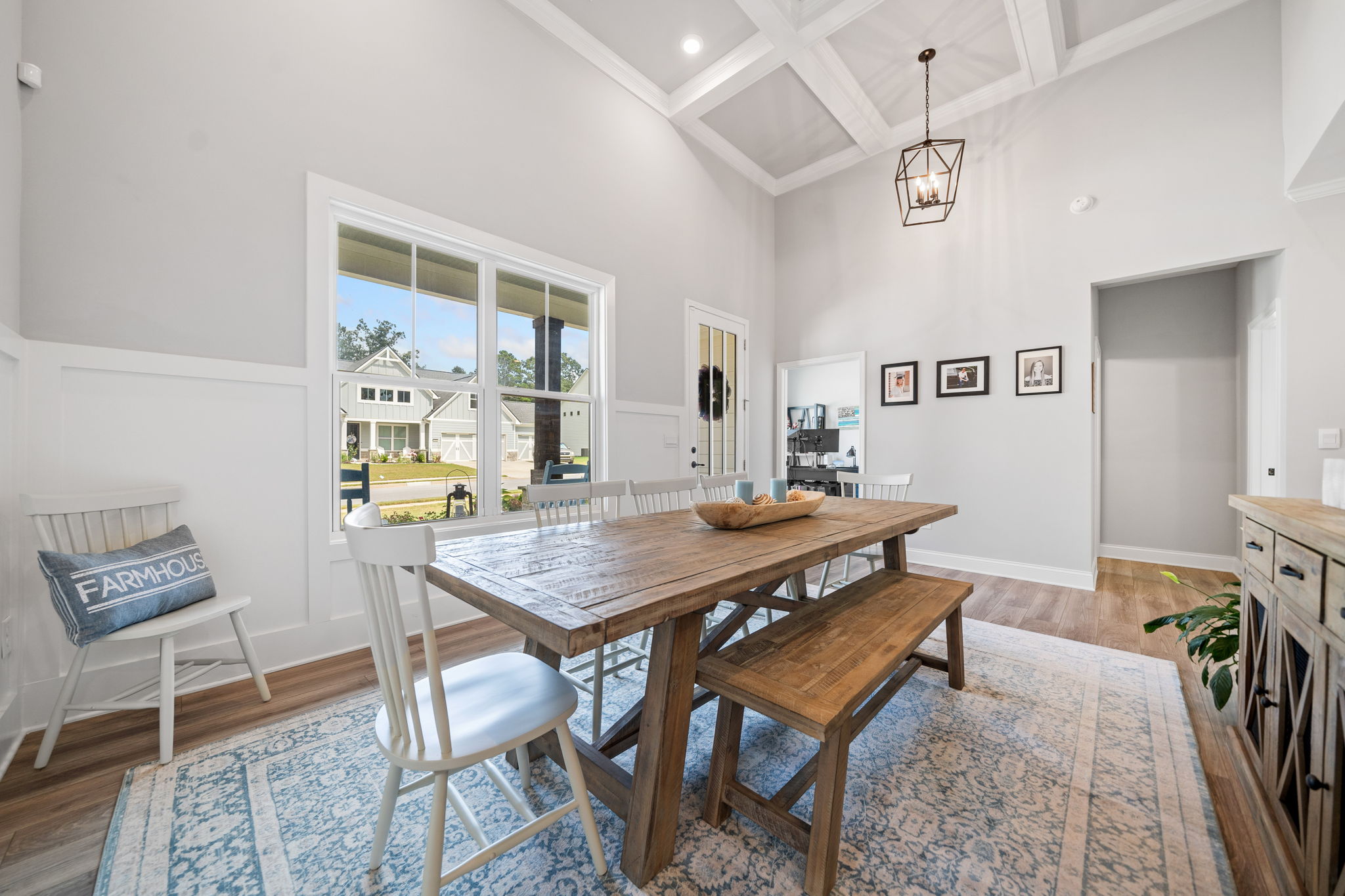 Coffered Ceiling in Dining Rm