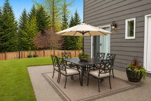 Virtually staged patio area