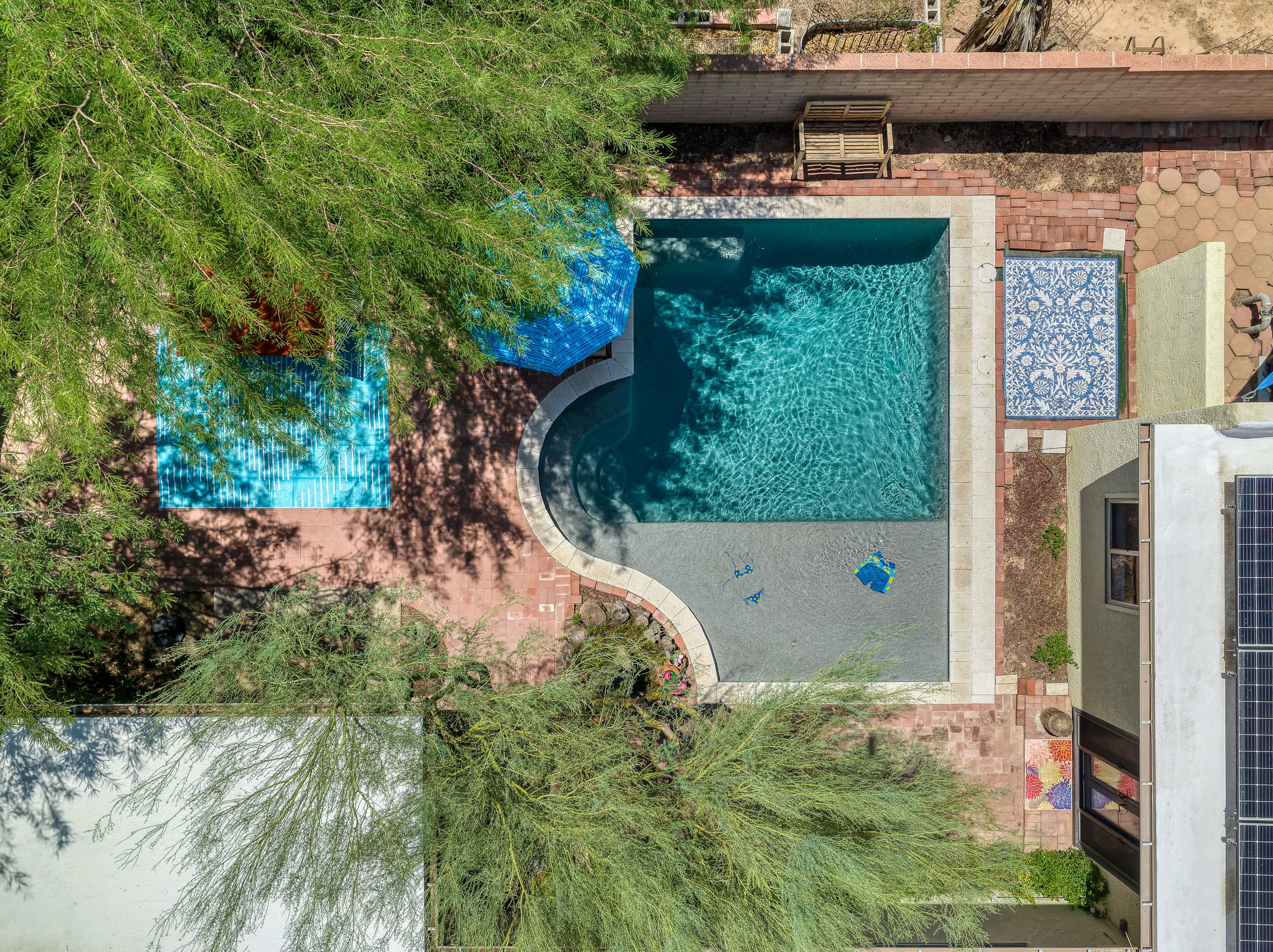 Aerial Back yard/ Pool