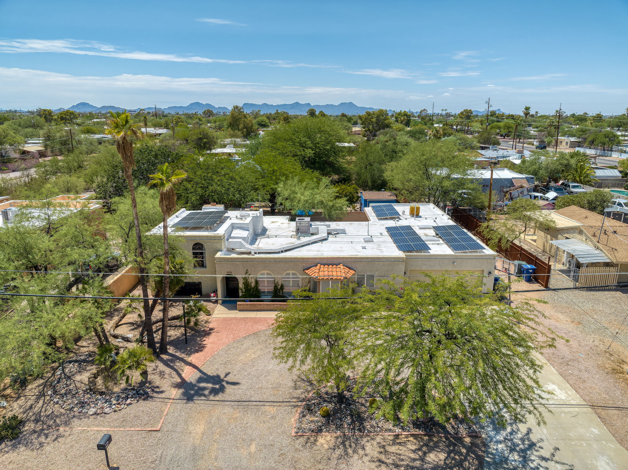 Aerial: Roof and Solar Panels