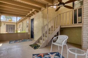 Screened-in Porch/staircase to primary bedroom