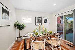 Dining Overlooks Backyard