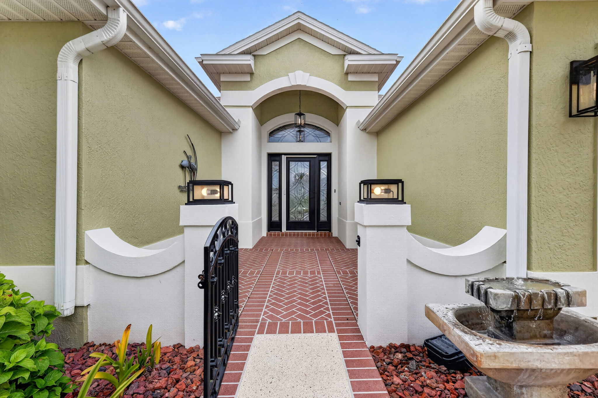 Front Entry and Gated Courtyard
